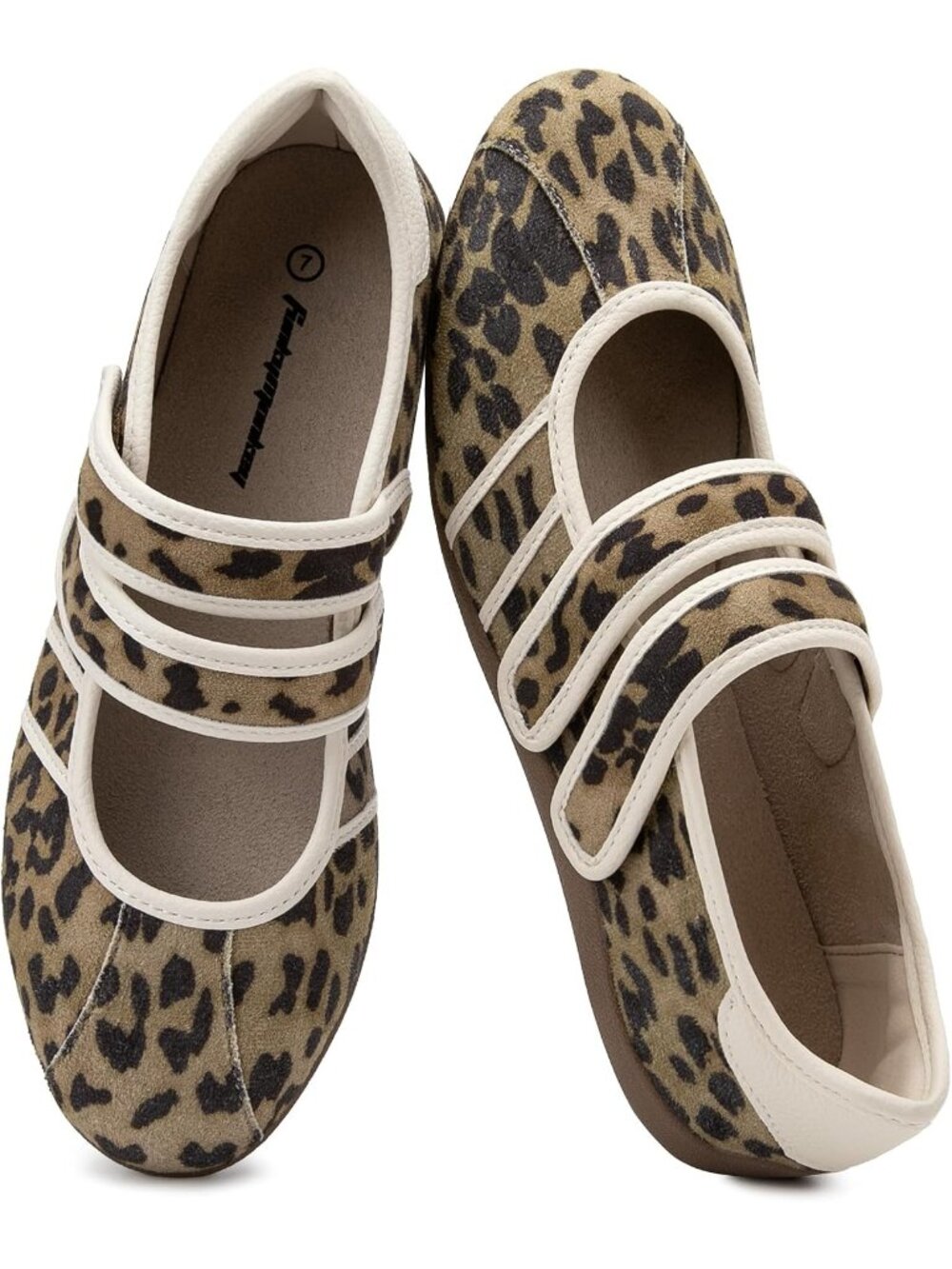 🆕Women's Leopard Mary Jane Sneakers Fashion Ballet Flat Tennis Shoes Casual